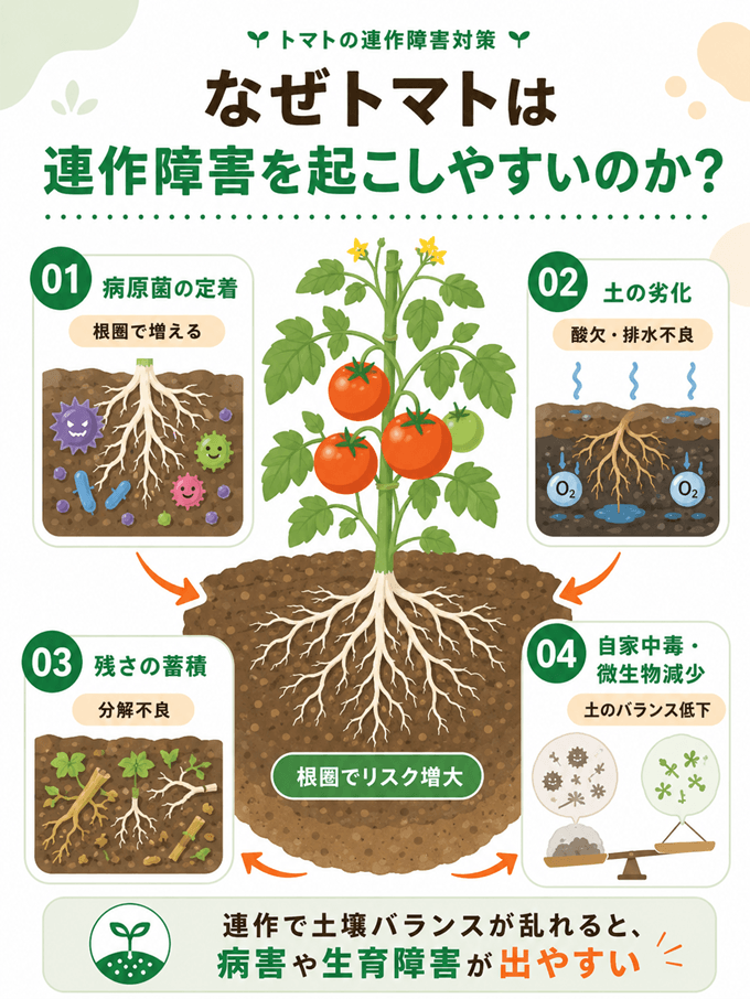 トマトが連作障害を起こしやすい理由