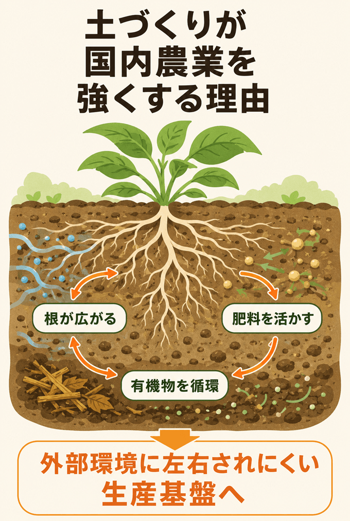 土づくりが国内農業を強くする理由